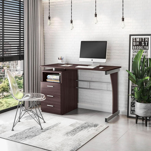 48 Inch Computer Desk with Drawers for Home Office