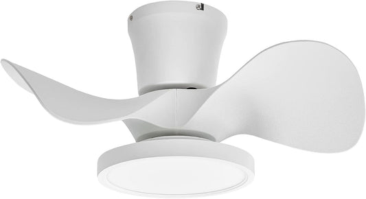 22 Inch Quiet Ceiling Fan With LED Light And Remote Control