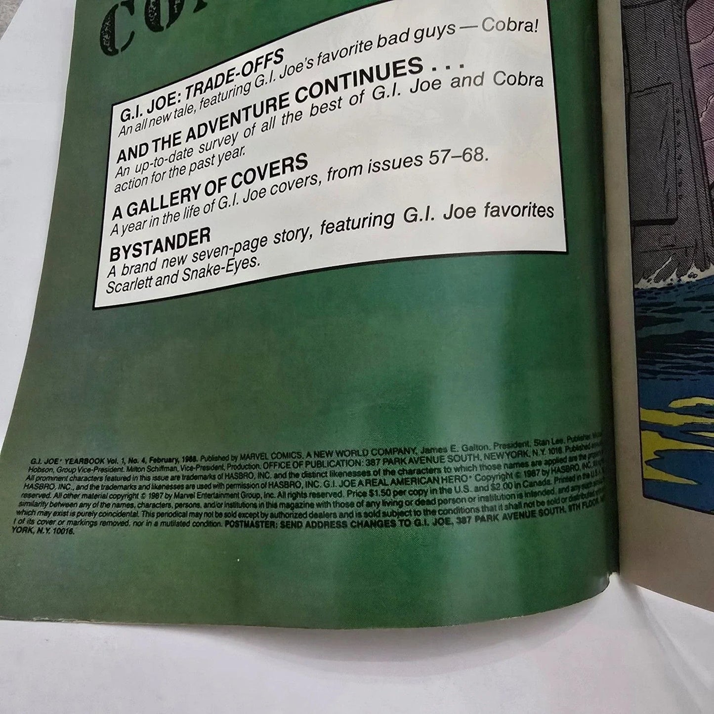 G.I. Joe Yearbook #4 (1988) Marvel Comics Snake Eyes Scarlett