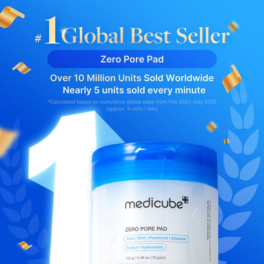 Medicube Zero Pore Pads 2.0 Dual-Textured Facial Toner Pads For Exfoliation And