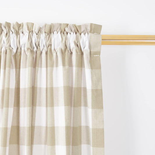Natus Weaver 3 Pc Cotton Classic Country Farmhouse Kitchen Window Curtain