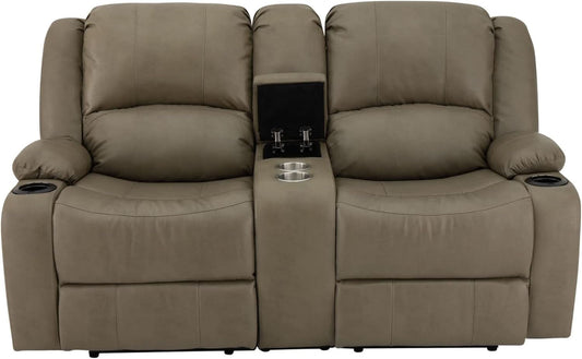 67 Inch Putty Powered RV Wall Hugger Recliner Sofa