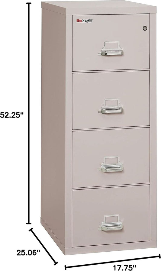 Vertical 4 Drawer Fire Safe File Cabinet 1 Hour Fire Rated