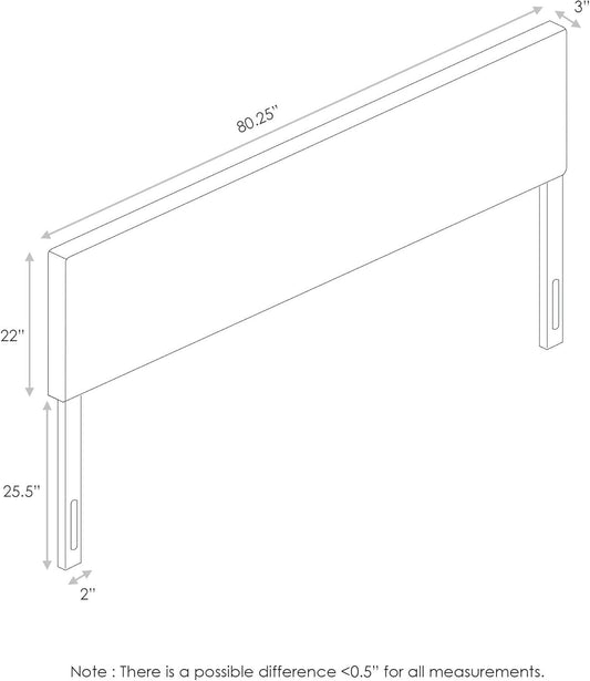 Stylish King Size Headboard in Fog Color Design