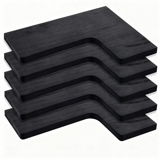 Rustic Corner Floating Shelves Set of 5 – Wall Mounted Wood Shelves