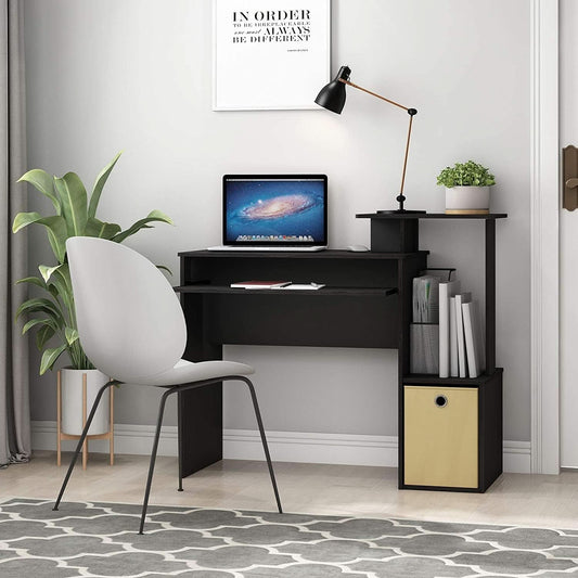 Econ Multipurpose Home Office Writing Desk Black Brown