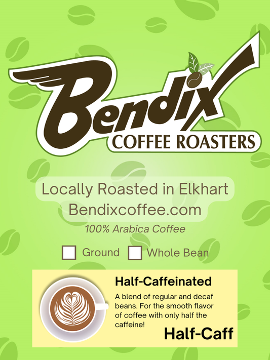 Half-Caff Blend - Half the Caffeine Coffee!
