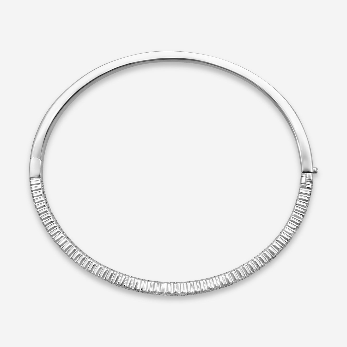 Mémoire - Channel Set Diamond Bangle 2.30ctw 18K White Gold Bracelet FGCS123-18KW