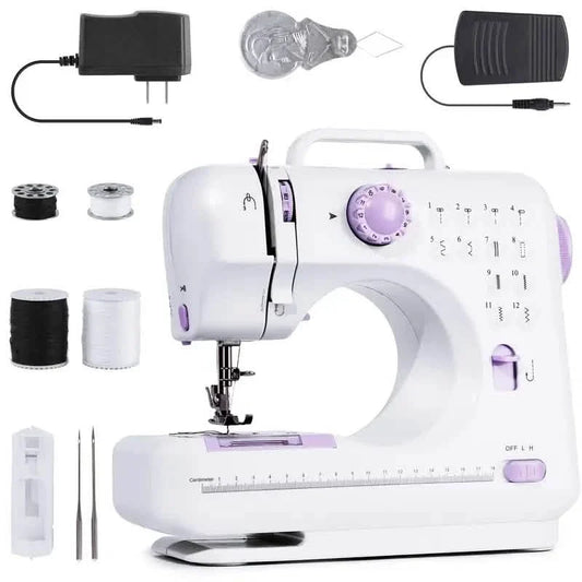 Pro Portable Electric Sewing Machine – 12 Stitches, Adjustable Speed, Multifunctional