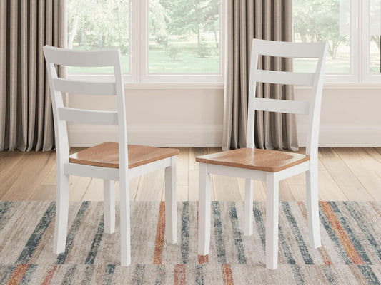 Gesthaven Solid Wood Frame Dining Chair Set White Natural