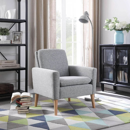 Mid Century Modern Armchair With Padded Seat Cushion