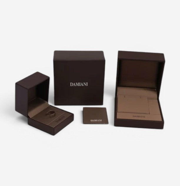 Damiani 18K Rose Gold Diamond Circle Stud Earrings 20086879