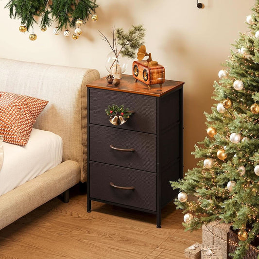 Small Brown Dresser With Three Drawers For Bedroom