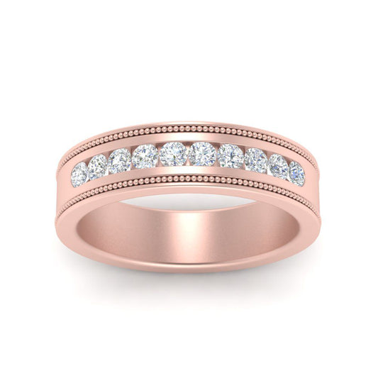 Flat Milgrain Mens Promise Band