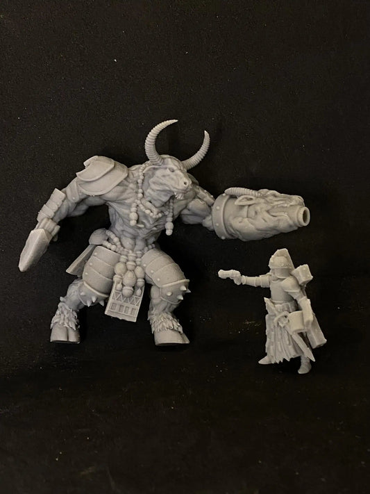 Brazen Carabao by Papsikels Miniature, 80mm Miniature, 32mm Scale, War Gaming, Proxy: Trench Crusade, Table top gaming, Near Future, Fantasy