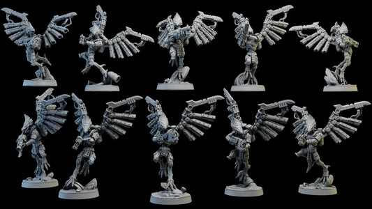 Talon Marauders by Ghamak Sci-fi 28/32mm Heroic Scale Miniature, 34mm tall, 10 Units, Proxy, Grimdark, Sci-Fi, OPR