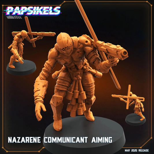 Nazareene Communicant by Papsikels Miniature, 87mm Miniature, 28/32mm Scale, War Gaming, Proxy for Trench Crusade, Table top gaming