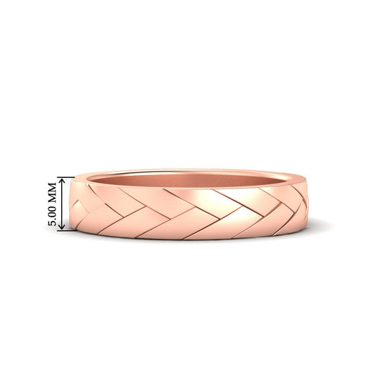 Mens Braided Design Promise Ring