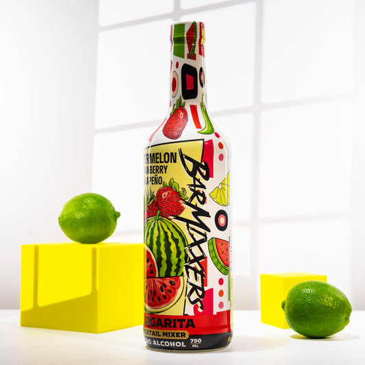 BarMixxers Premium Jalapeño Watermelon Beverage Mixer | All-In-One Craft Syrup | Real Agave, Natural Citrus & Earthy Heat | 750 ML