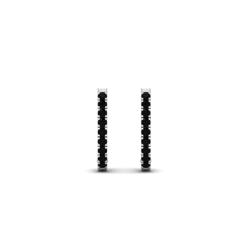 Round Cut 0.25 Ct Diamond Hoop Earrings