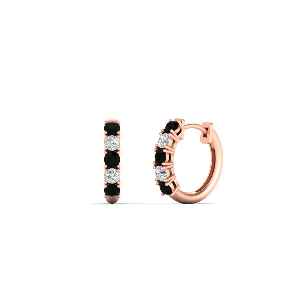 1/2 Carat Stunning Five Stone Huggie Hoops