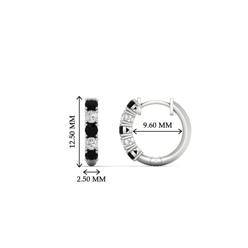 1/2 Carat Stunning Five Stone Huggie Hoops