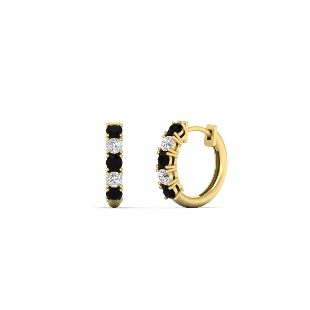 1/2 Carat Stunning Five Stone Huggie Hoops