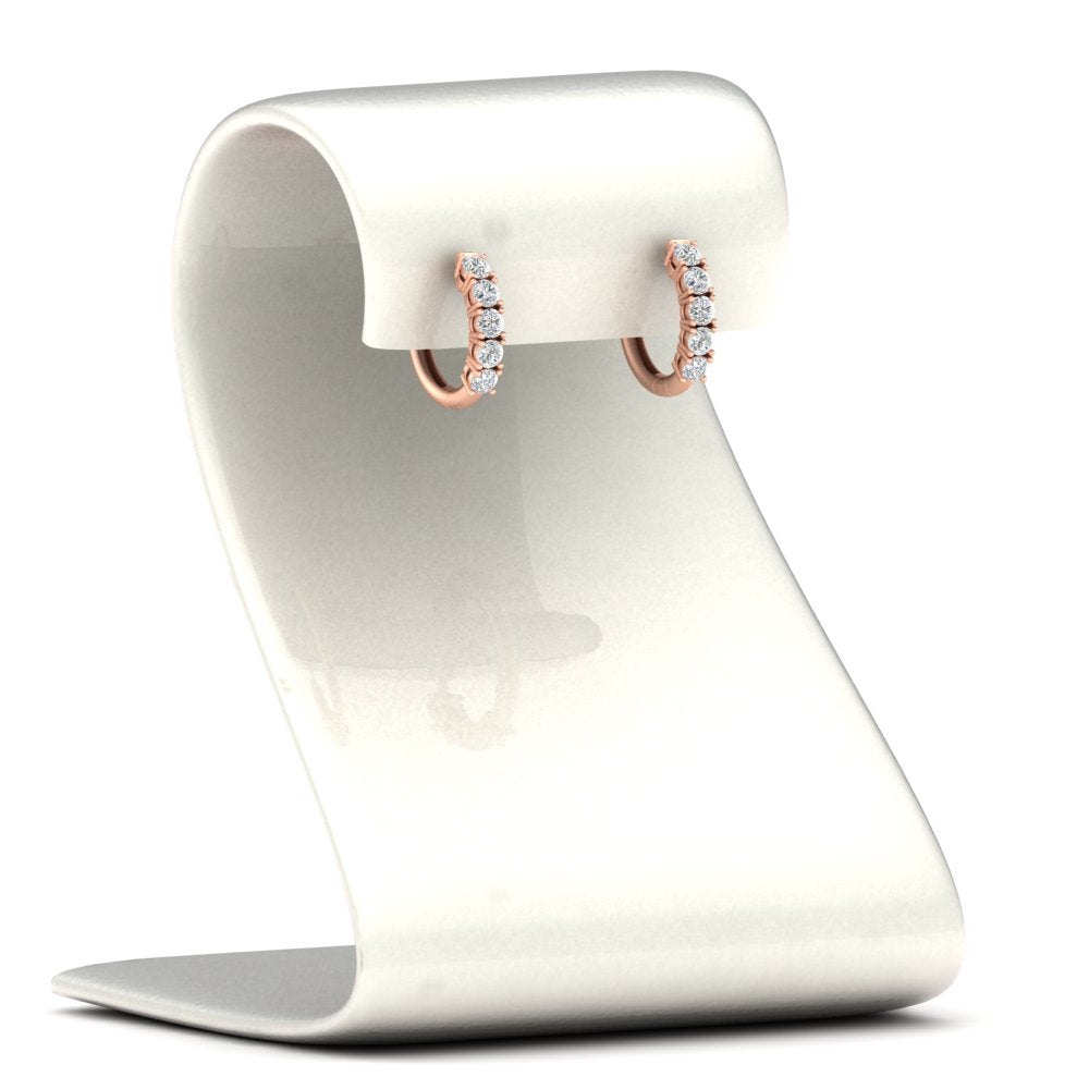 1/2 Carat Stunning Five Stone Huggie Hoops