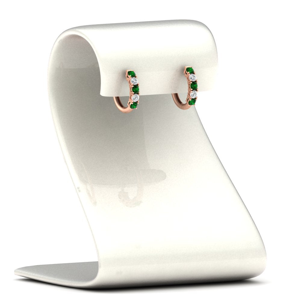 1/2 Carat Stunning Five Stone Huggie Hoops