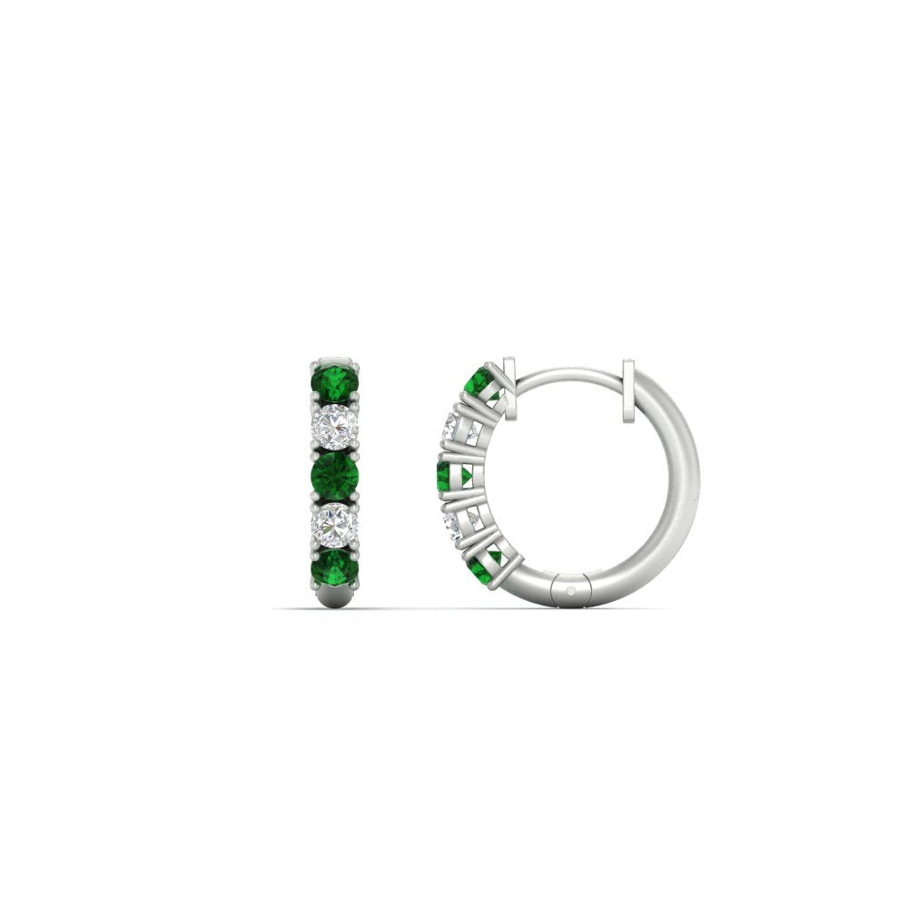 1/2 Carat Stunning Five Stone Huggie Hoops