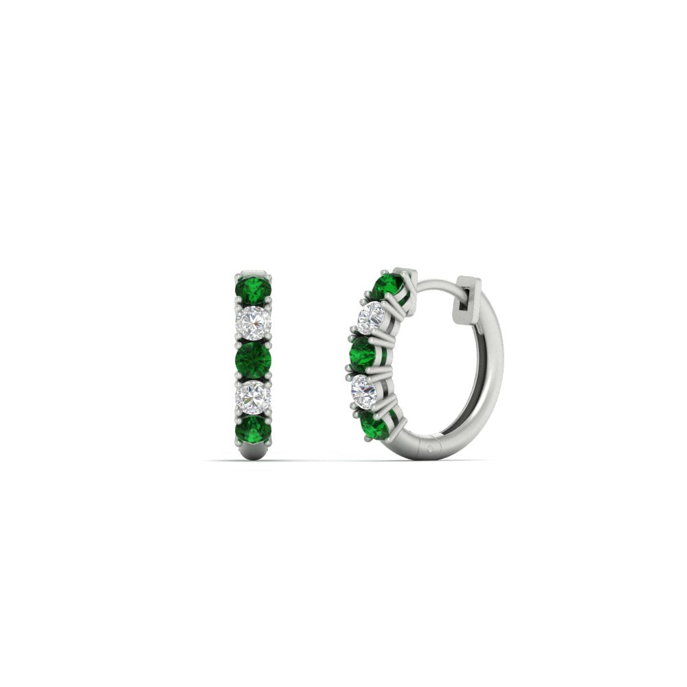 1/2 Carat Stunning Five Stone Huggie Hoops