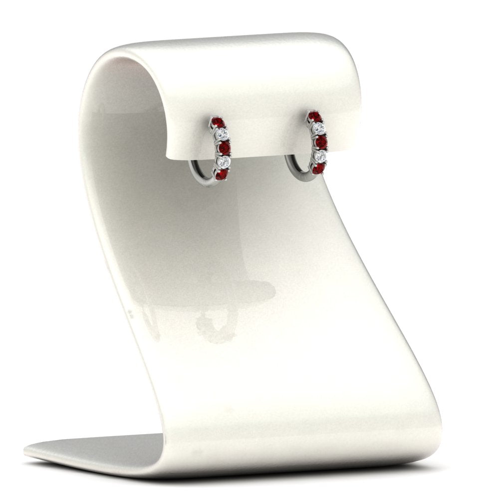 1/2 Carat Stunning Five Stone Huggie Hoops