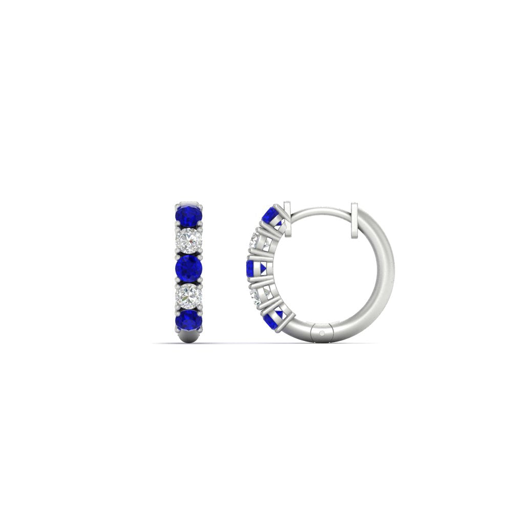 1/2 Carat Stunning Five Stone Huggie Hoops