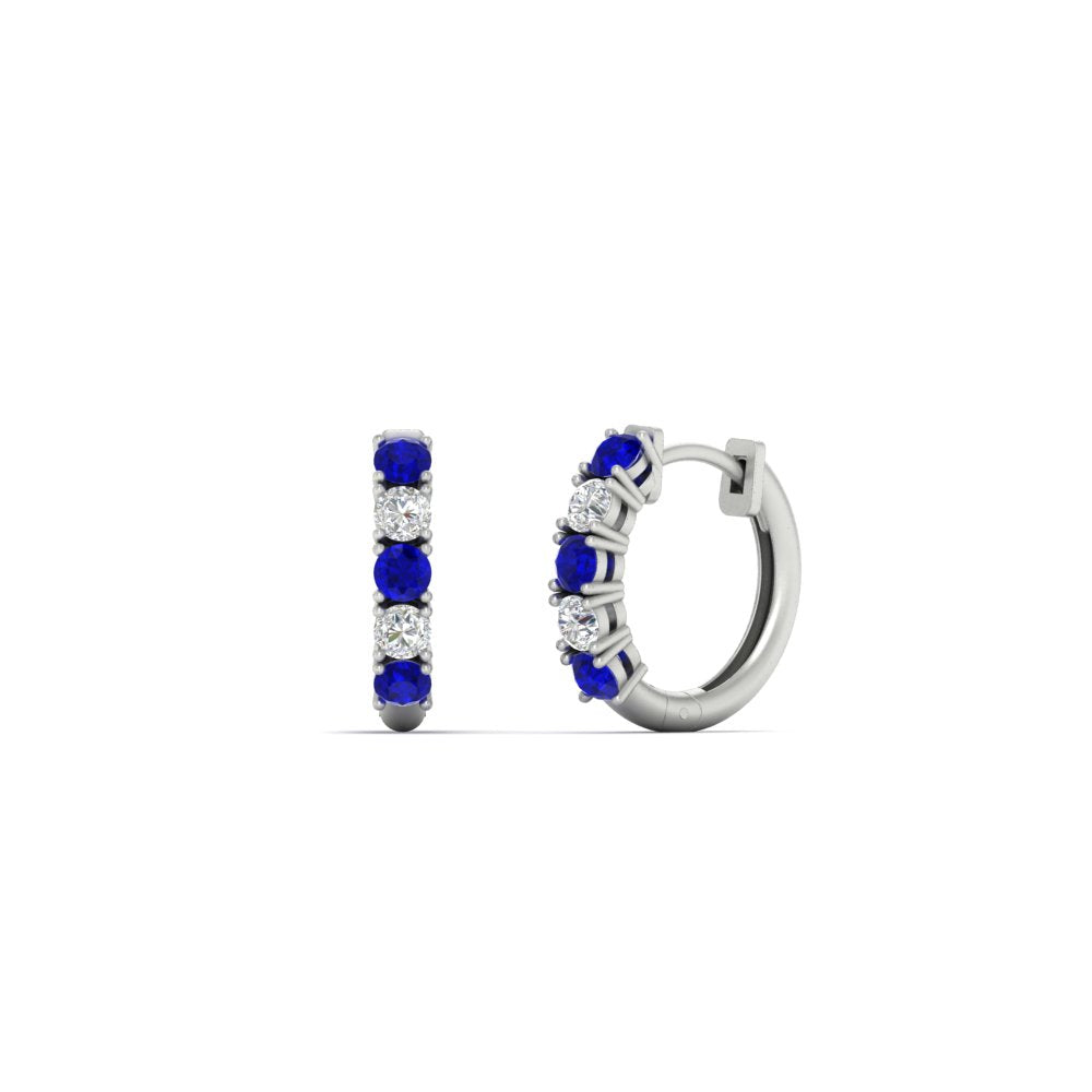 1/2 Carat Stunning Five Stone Huggie Hoops
