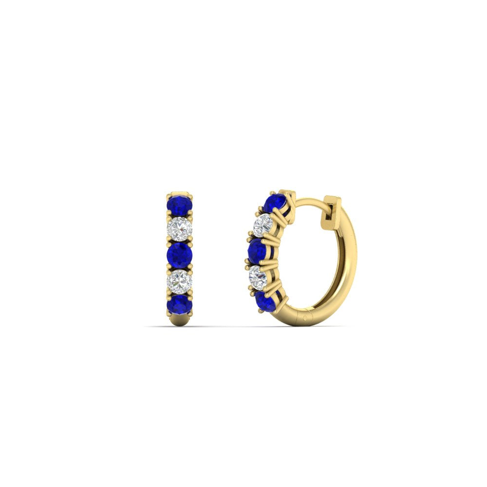 1/2 Carat Stunning Five Stone Huggie Hoops