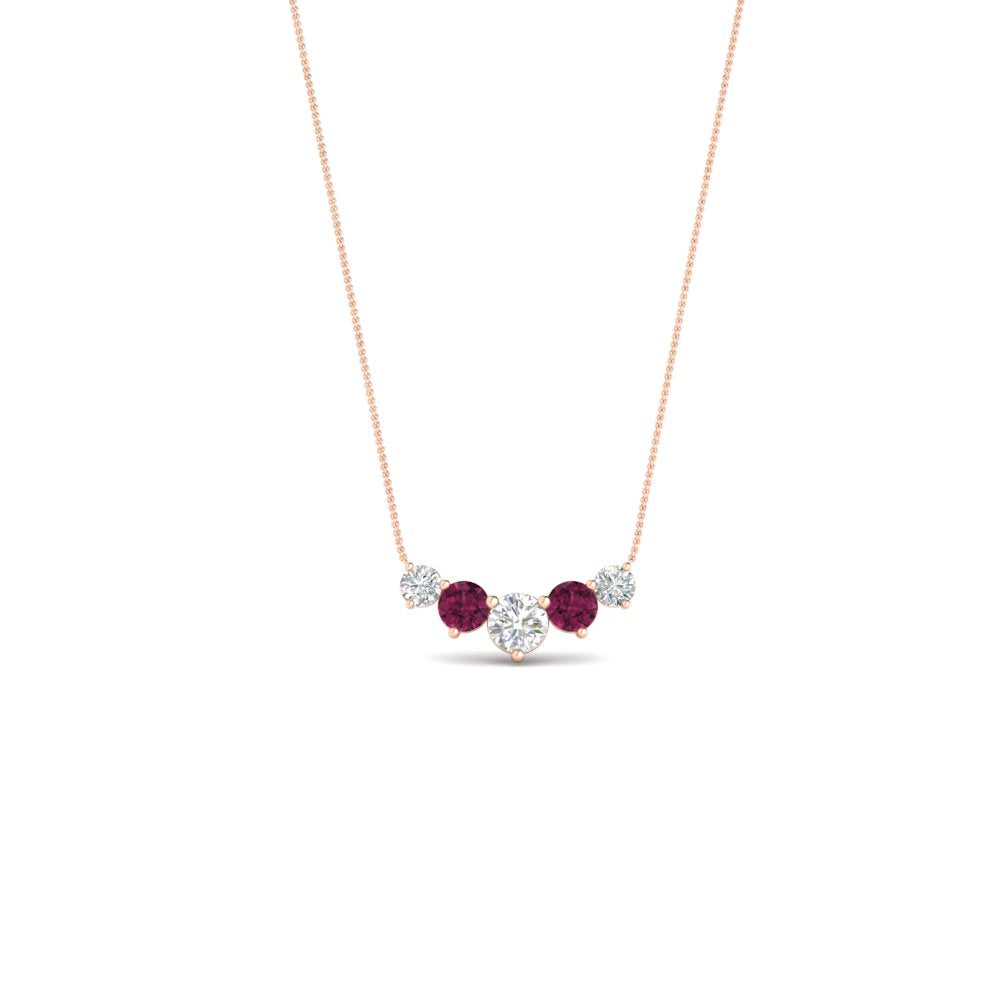 0.75 Carat Graduating Round Diamond Pendant