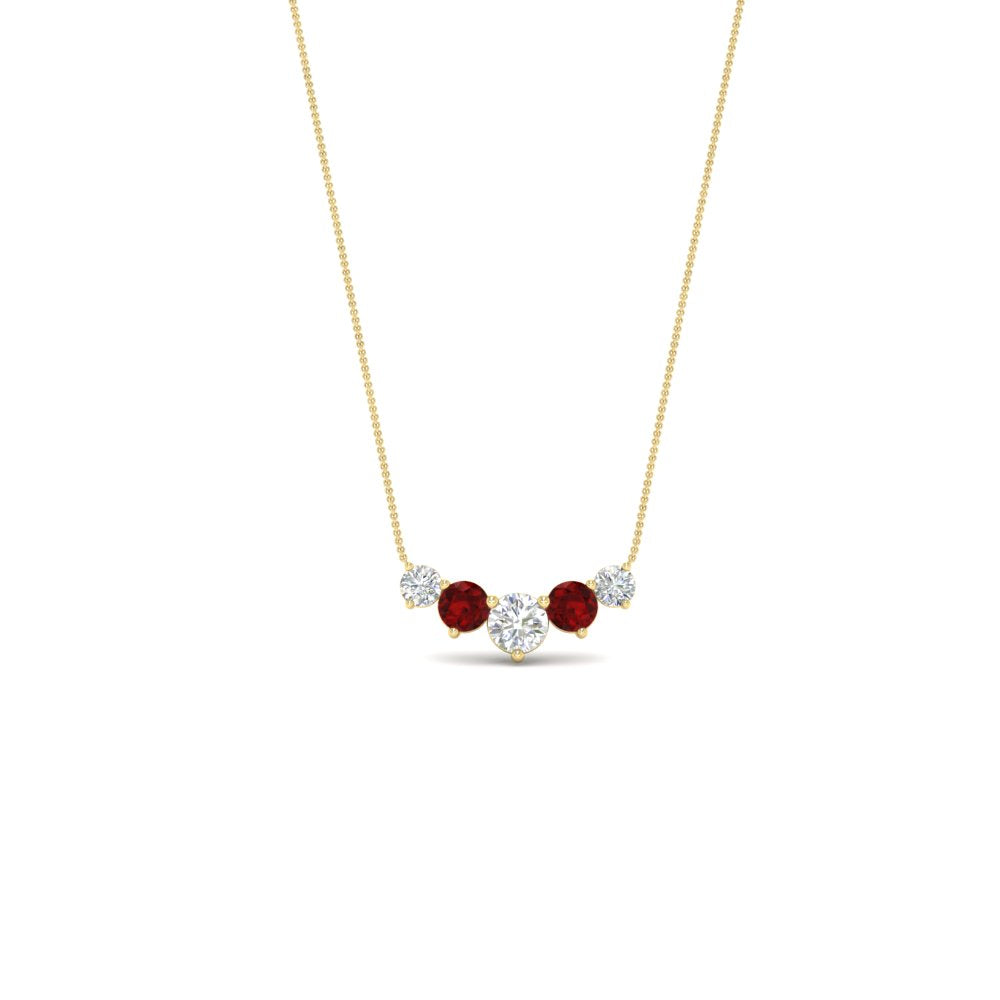 0.75 Carat Graduating Round Diamond Pendant