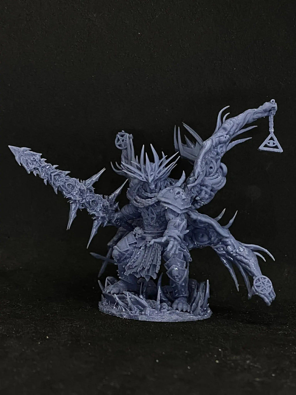 Mangkanur Praetor of Immorality - 100mm Resin Printed Grimdark Mini by Papsikels