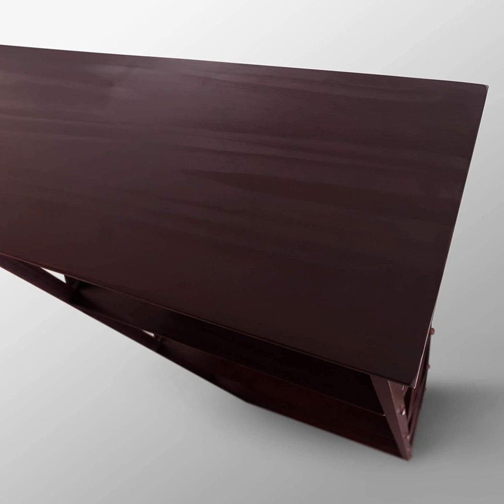 Espresso Montego Five Shelf Bookcase With X Design