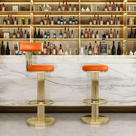 Modern Adjustable Counter Height Bar Stools with Back