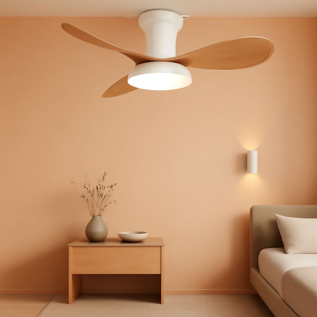 Quiet 32 Inch Ceiling Fan With LED Light Energy Efficient