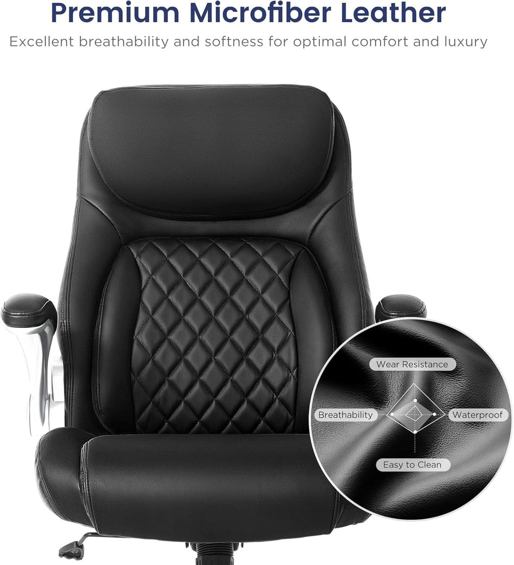 Ergonomic Office Chair With Adjustable Lumbar Support Black