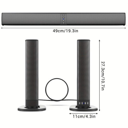 Wireless Soundbar for TV – 2-in-1 Detachable Bluetooth Speaker