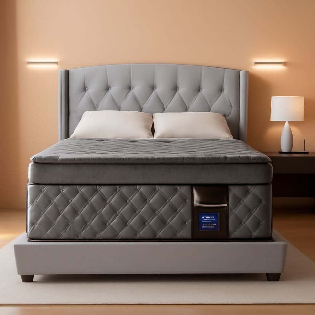 Full Gray 14Inch Premium Medium Firm Hybrid Mattress