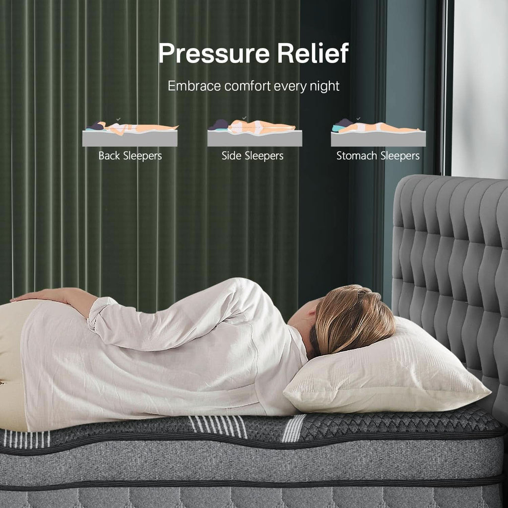 Queen Memory Foam Hybrid Mattress Cooling Gel Layer