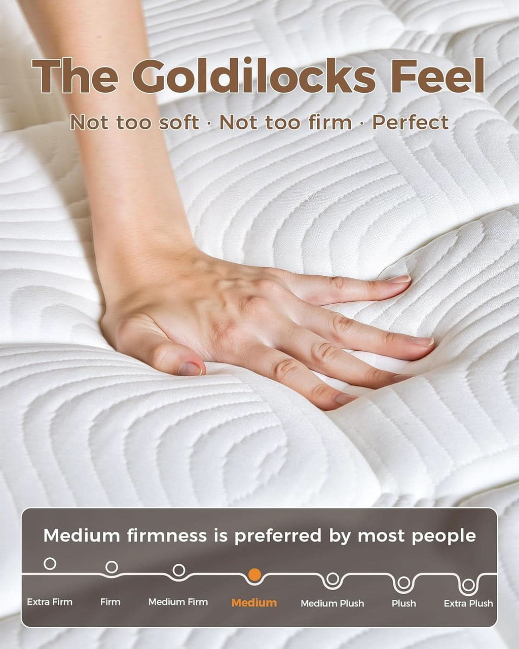 Twin Mattress 8Inch Pocket Springs Luxuriously Soft