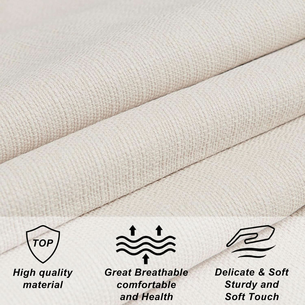 Tufted Linen Upholstered Headboard for Queen Full Beds
