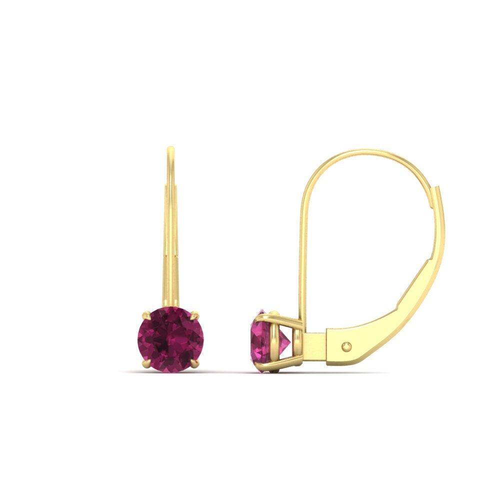 1 Carat Round Diamond Lever Back Earrings