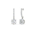 1 Carat Solitaire Diamond Drop Earrings