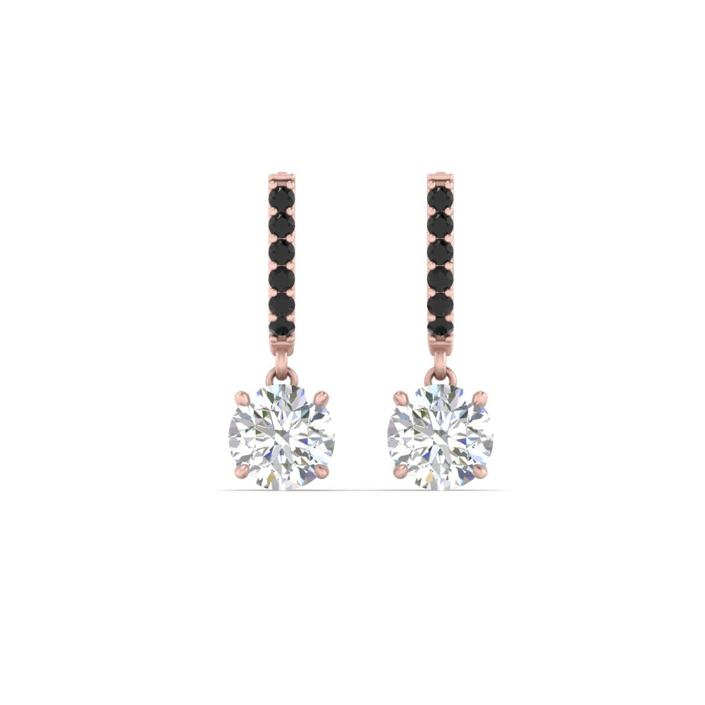 1 Carat Solitaire Diamond Drop Earrings